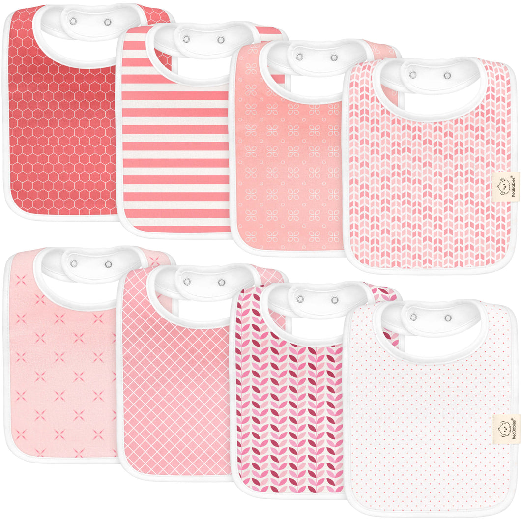 8-Pack Coast Drool Bibs (Blush)