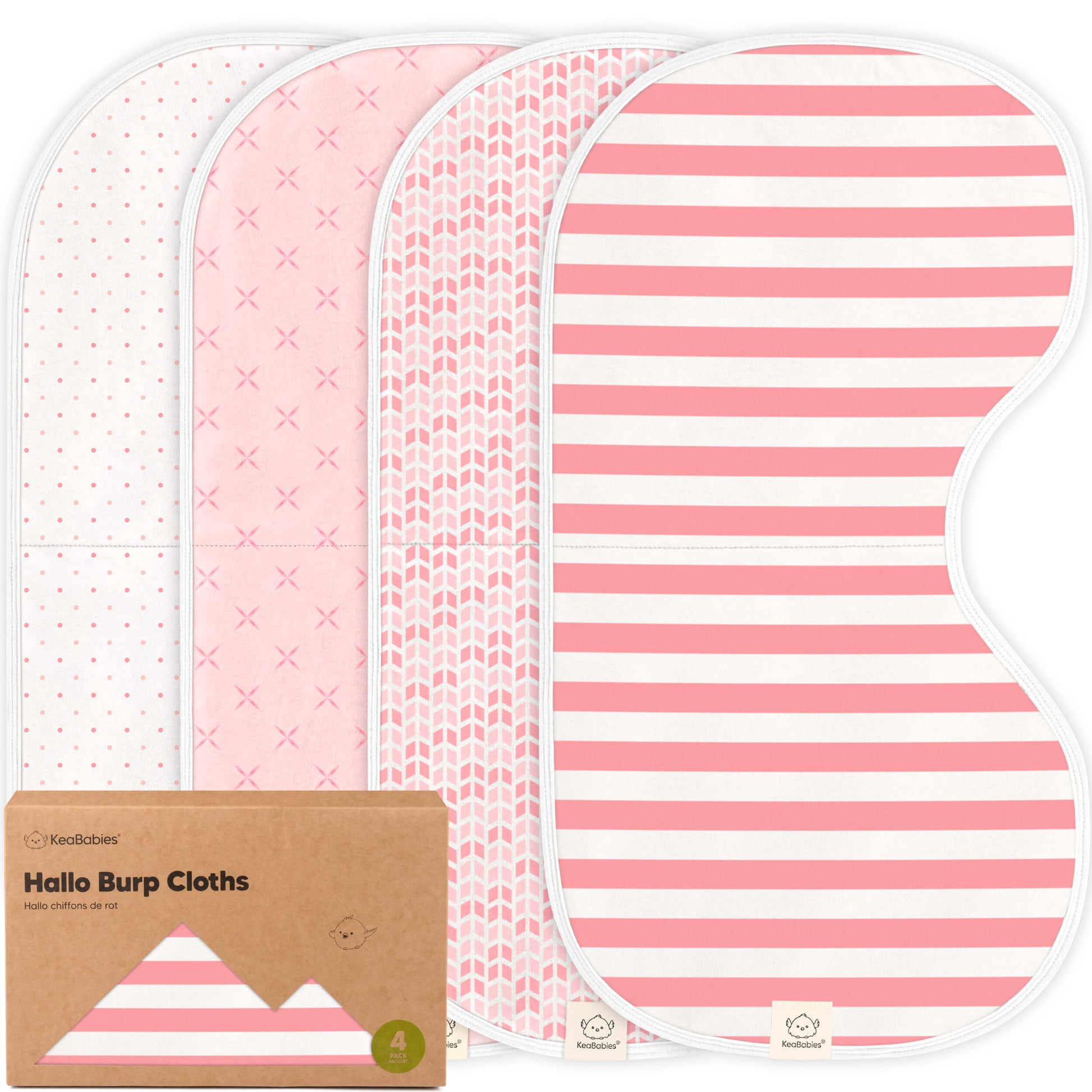 4-Pack Hallo Burp Cloths 30462941626554