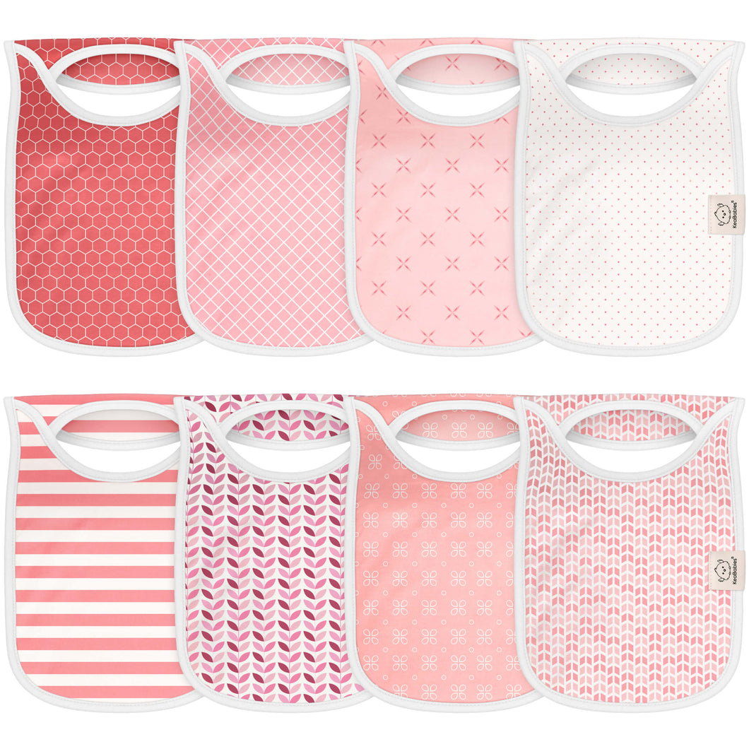 8-Pack Hallo Drool Bibs (Blush)
