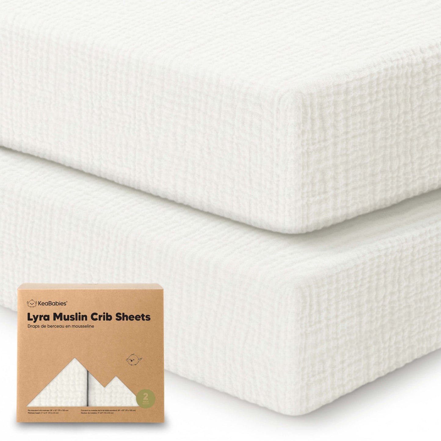 2-Pack Lyra Muslin Crib Sheets 30555206189242