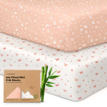 Load image into Gallery viewer, Isla Fitted Mini Crib Sheets

