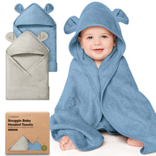 Load image into Gallery viewer, 2-Pack Snuggle Hooded Towels
