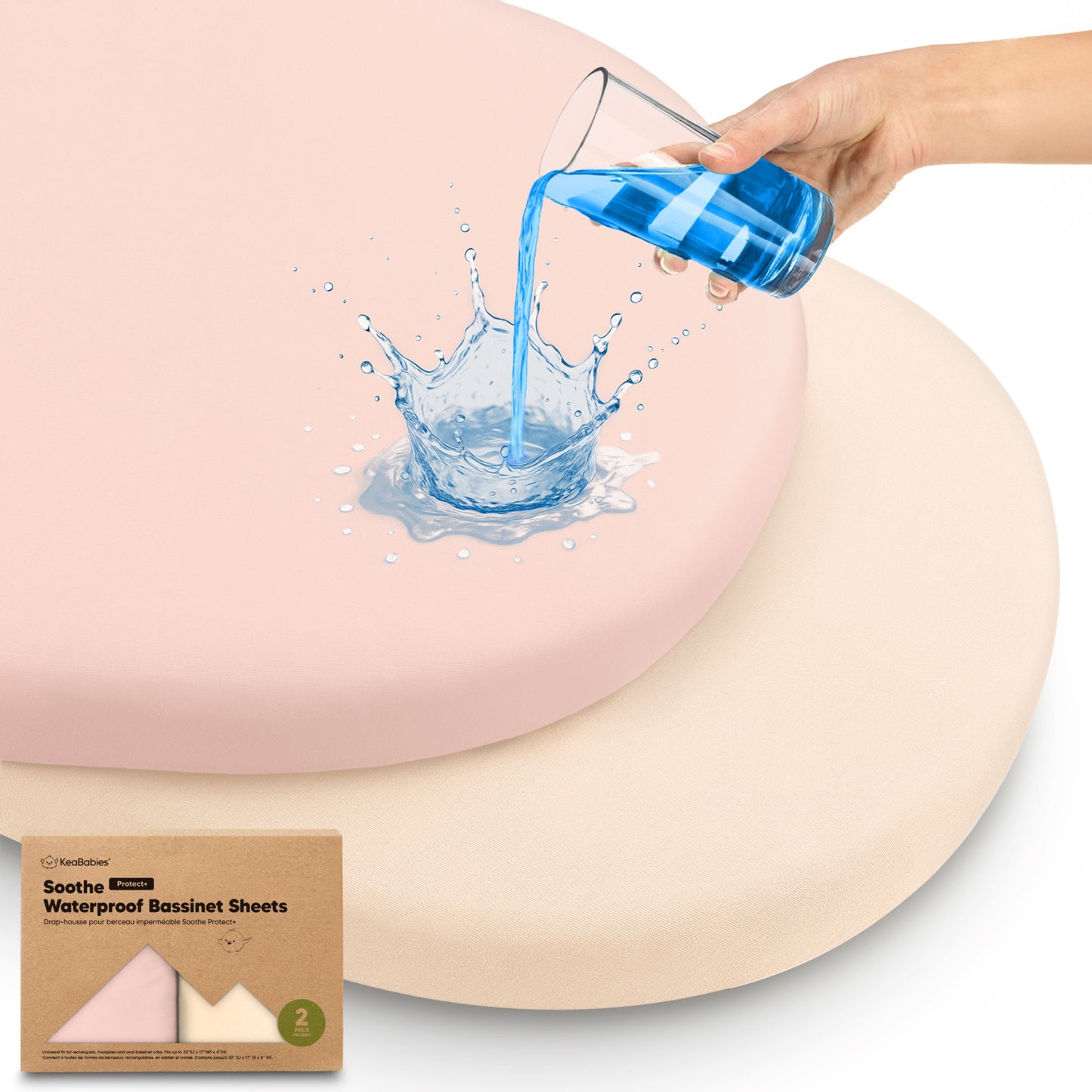 2-Pack Soothe [Protect+] Waterproof Bassinet Sheets 30999748837562