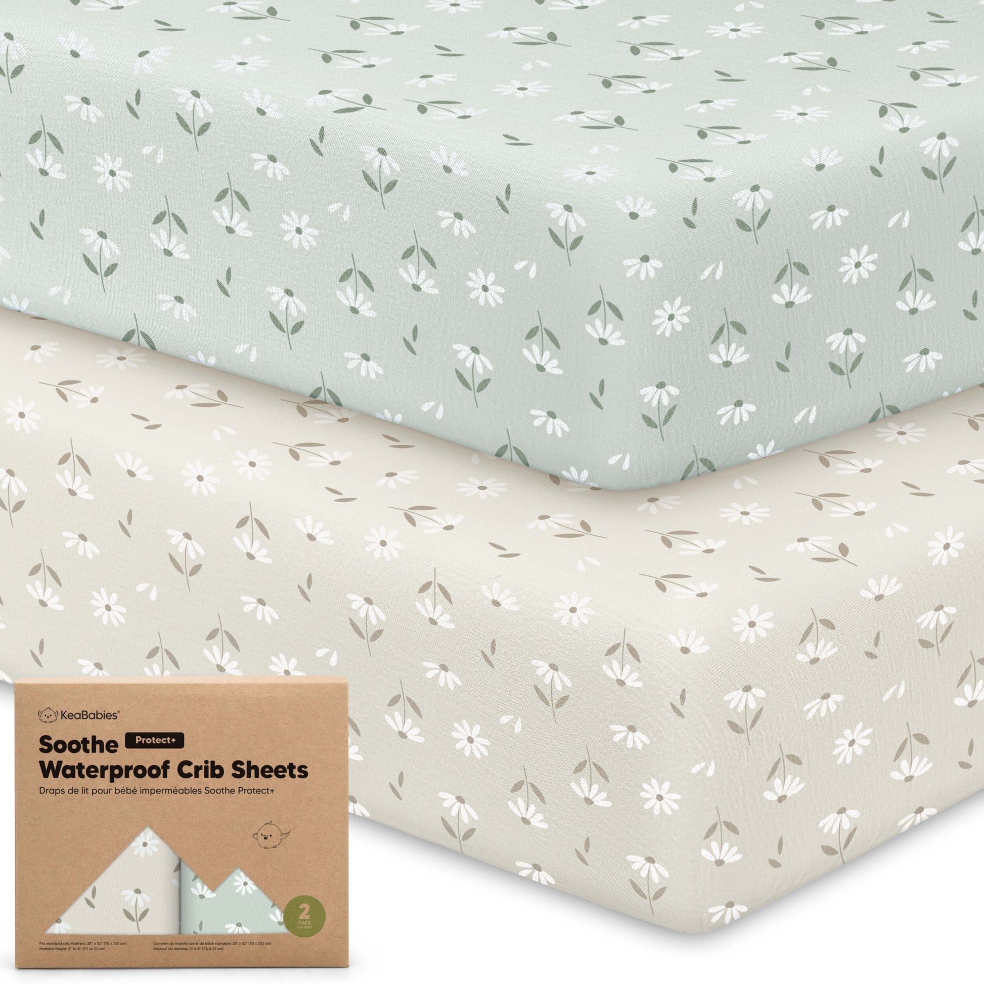 2-Pack Soothe [Protect+] Waterproof Crib Sheets 31418153304250