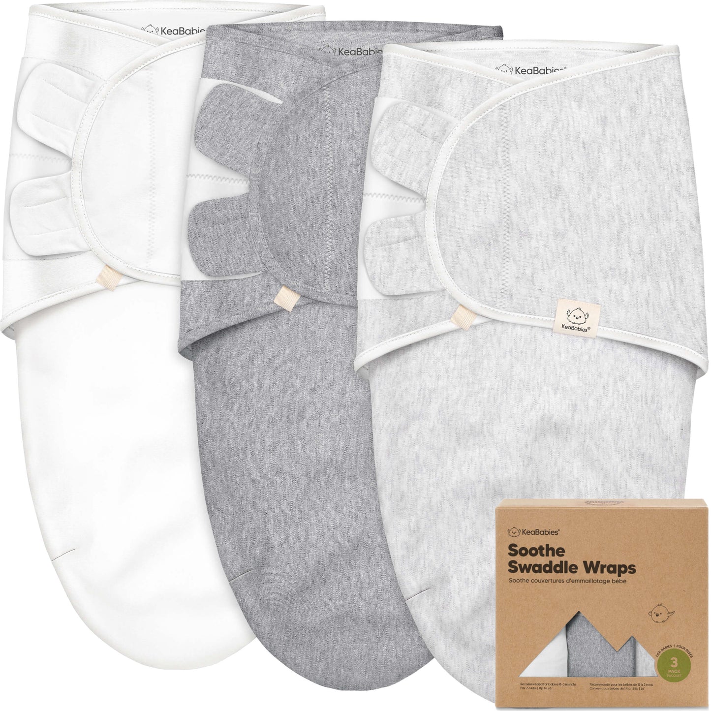3-Pack Soothe Swaddle Wraps 30895614591162