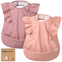 Load image into Gallery viewer, 2-Pack Fae Frills Waterproof Bibs (Dusk)

