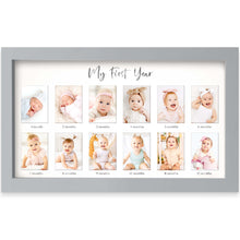 Load image into Gallery viewer, Nova Baby's First Year Picture Frame (Cloud Gray)
