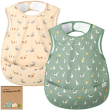 Load image into Gallery viewer, Fae waterproof bibs available in a 2-pack.
