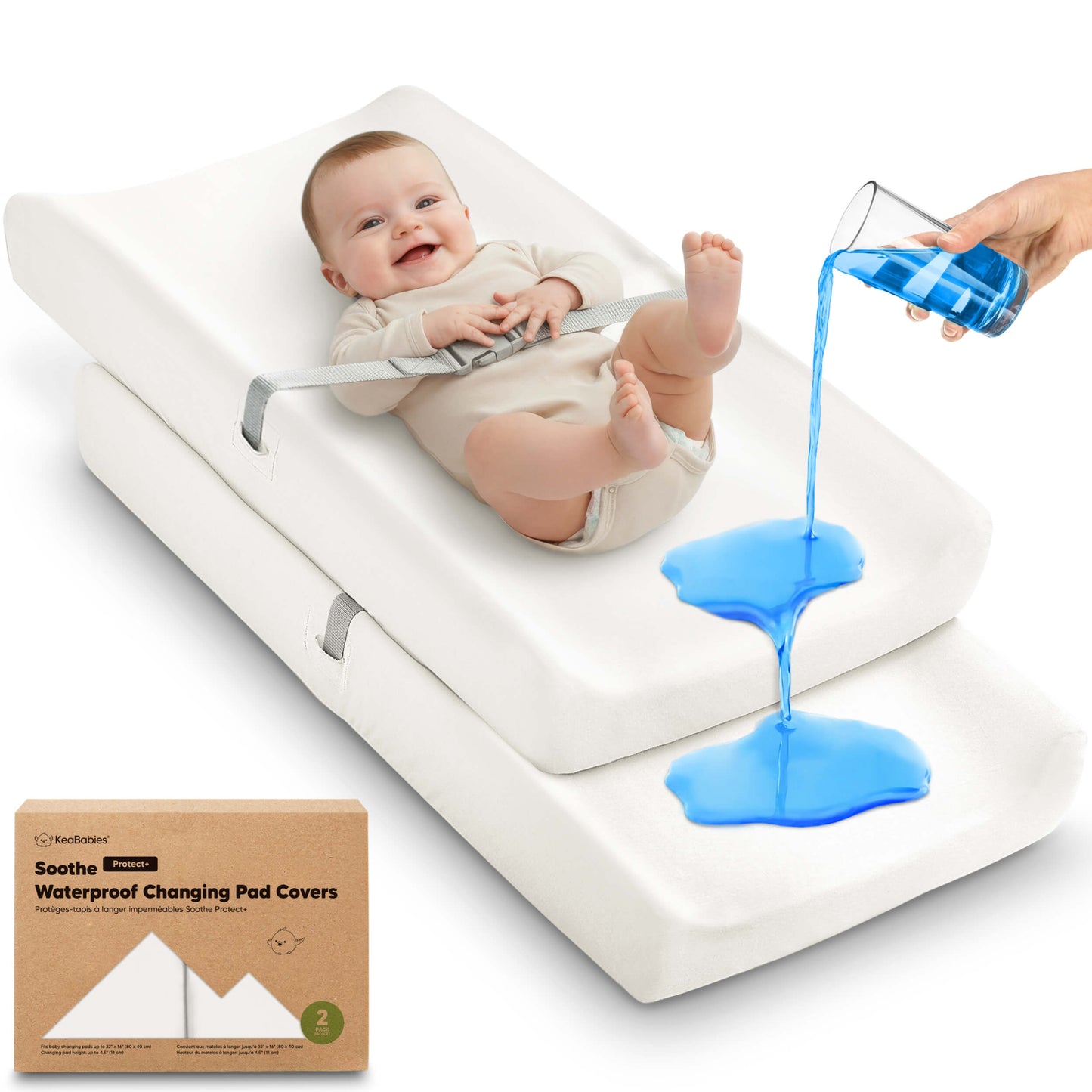 2-Pack Soothe [Protect+] Waterproof Changing Pad Covers 31604475920570