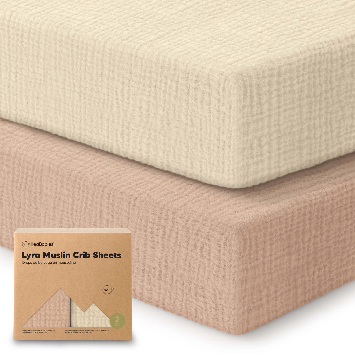 2-Pack Lyra Muslin Crib Sheets 31762616287418