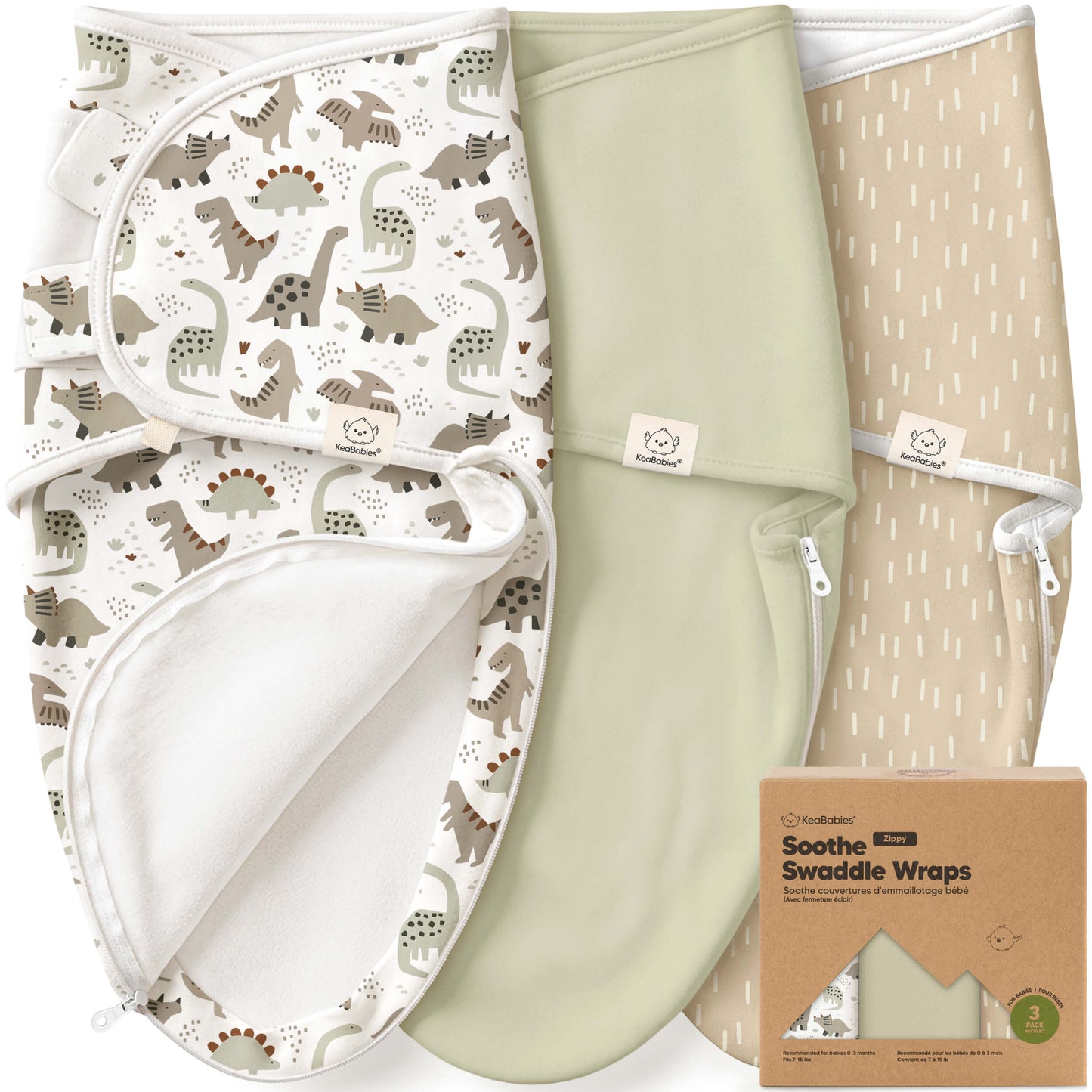 3-Pack Soothe Zippy Swaddle Wrap 31787985338554