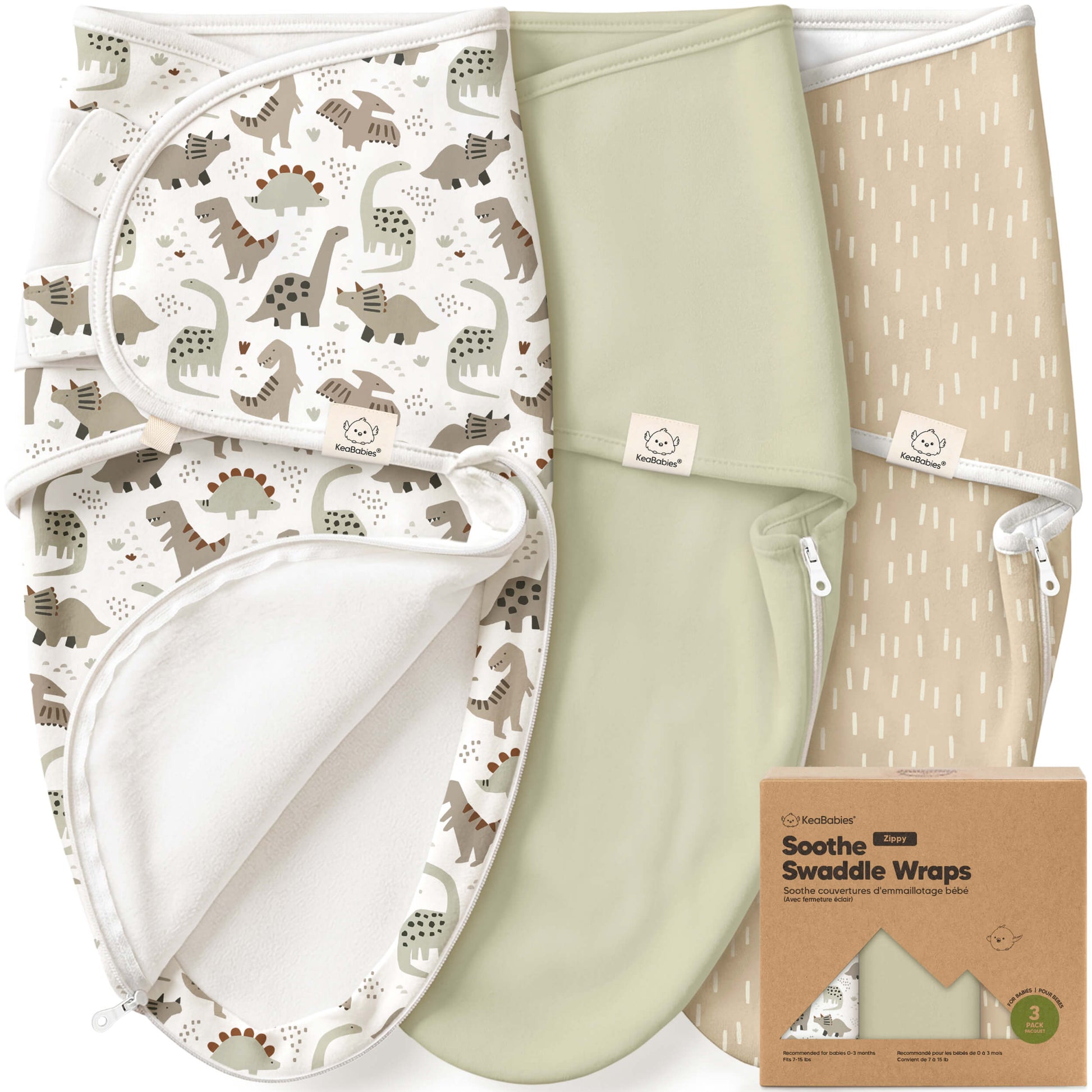 3-Pack Soothe Zippy Swaddle Wrap 31787985338554