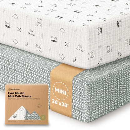 2-Pack Lyra Muslin Mini Crib Sheets 32151157375162