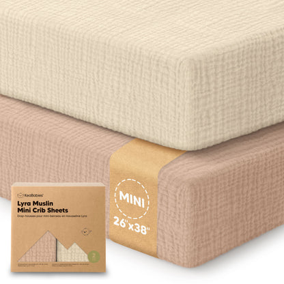 2-Pack Lyra Muslin Mini Crib Sheets 32150473900218