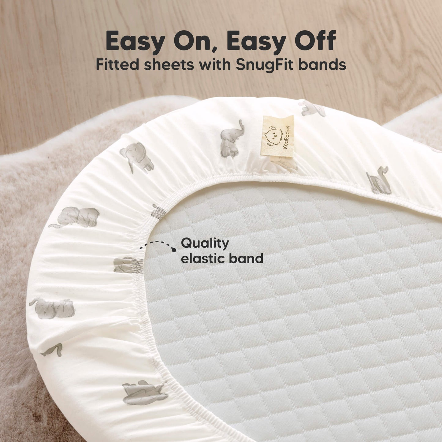 Easy On, Easy Off - Fitted sheets with SnugFit bands (Quality elastic band) 31861320351930