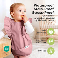 Load image into Gallery viewer, Waterproof. 
Stain-Proof. 
Stress-Proof
Full-on mess protection powered by PROtech fabric 
100% baby-safe
Phtalates &amp; PVC-free
BPA-free
OEXO TEX Standard 100
