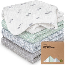 Load image into Gallery viewer, Lyra Muslin Baby Washcloths

