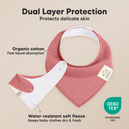 8-Pack Organic Bandana Bibs (Girl)