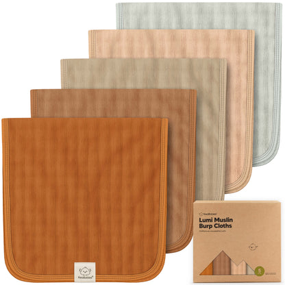 5-Pack Lumi Muslin Burp Cloths 31853772210362