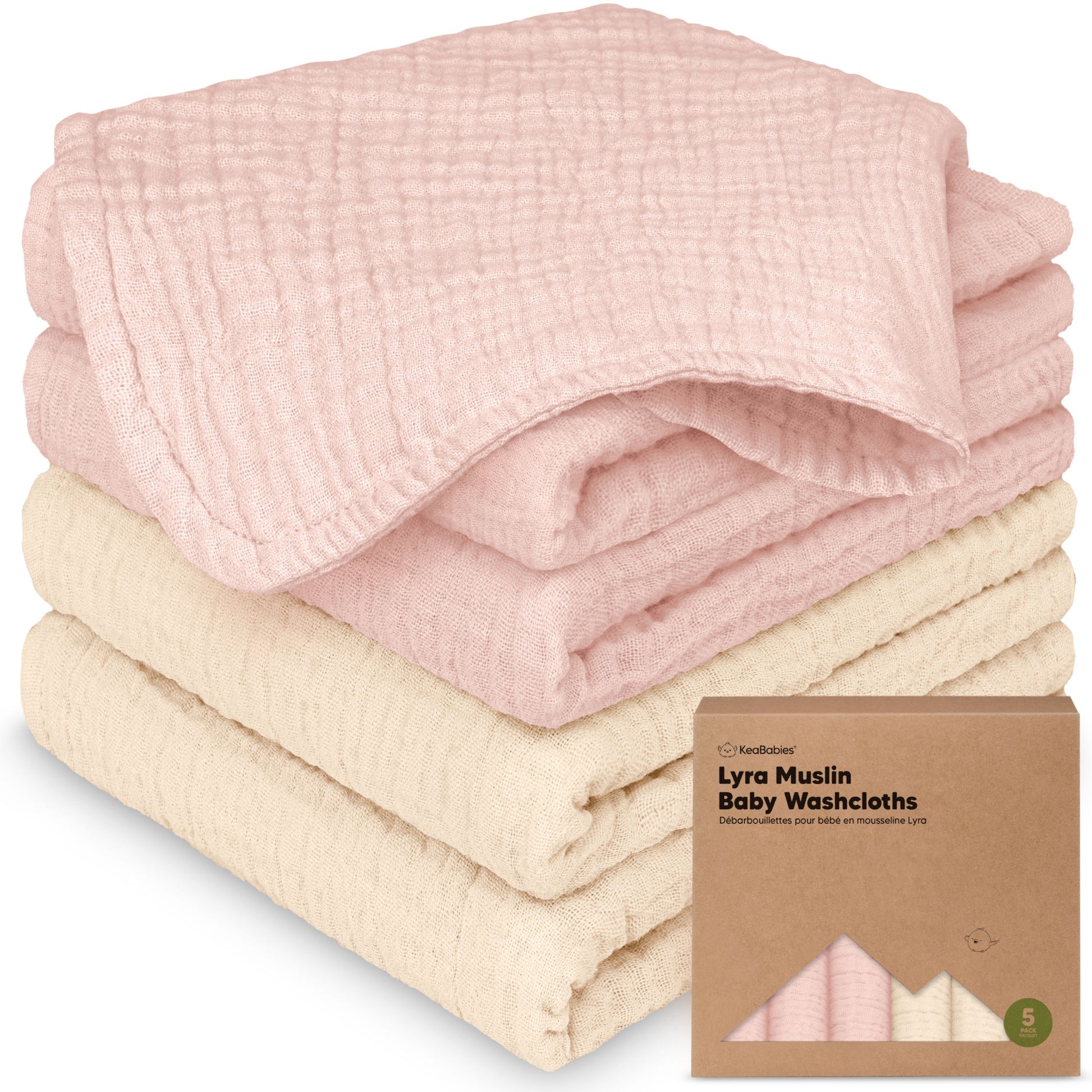 Lyra Muslin Baby Washcloths 31837458628794