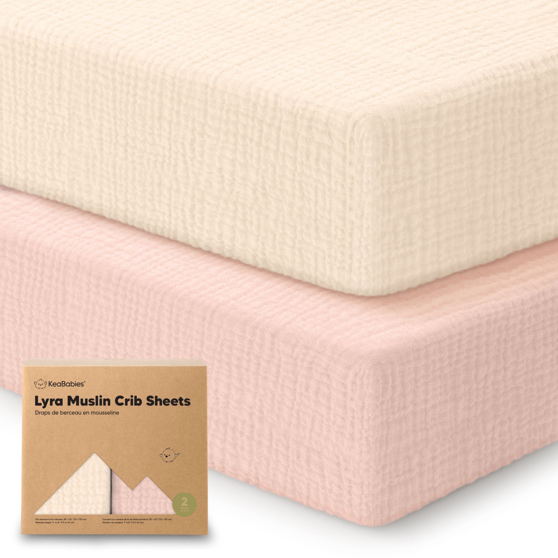 2-Pack Lyra Muslin Crib Sheets 32222028791994