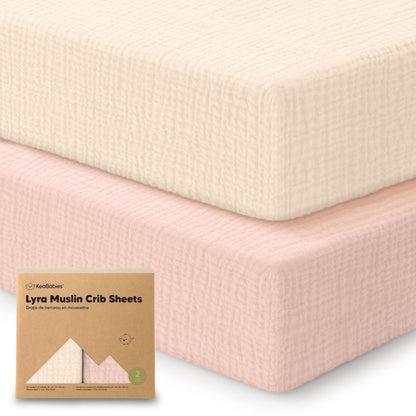 2-Pack Lyra Muslin Crib Sheets 32222028791994