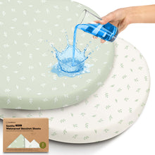 Load image into Gallery viewer, 2-Pack Soothe [Protect+] Waterproof Bassinet Sheets
