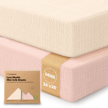2-Pack Lyra Muslin Mini Crib Sheets 32174501953722