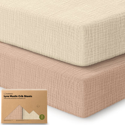2-Pack Lyra Muslin Crib Sheets 32341446820026