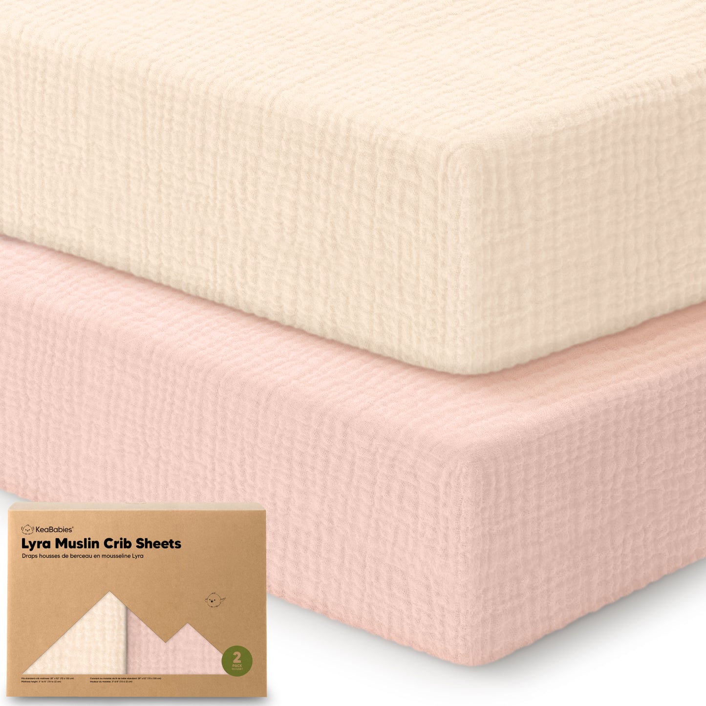 2-Pack Lyra Muslin Crib Sheets 32341447442618