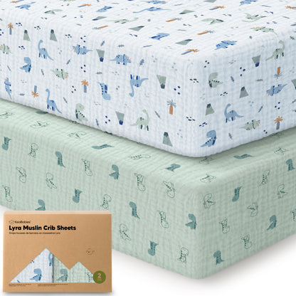 2-Pack Lyra Muslin Crib Sheets 32341447639226
