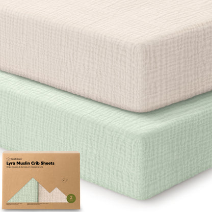 2-Pack Lyra Muslin Crib Sheets 32341446951098
