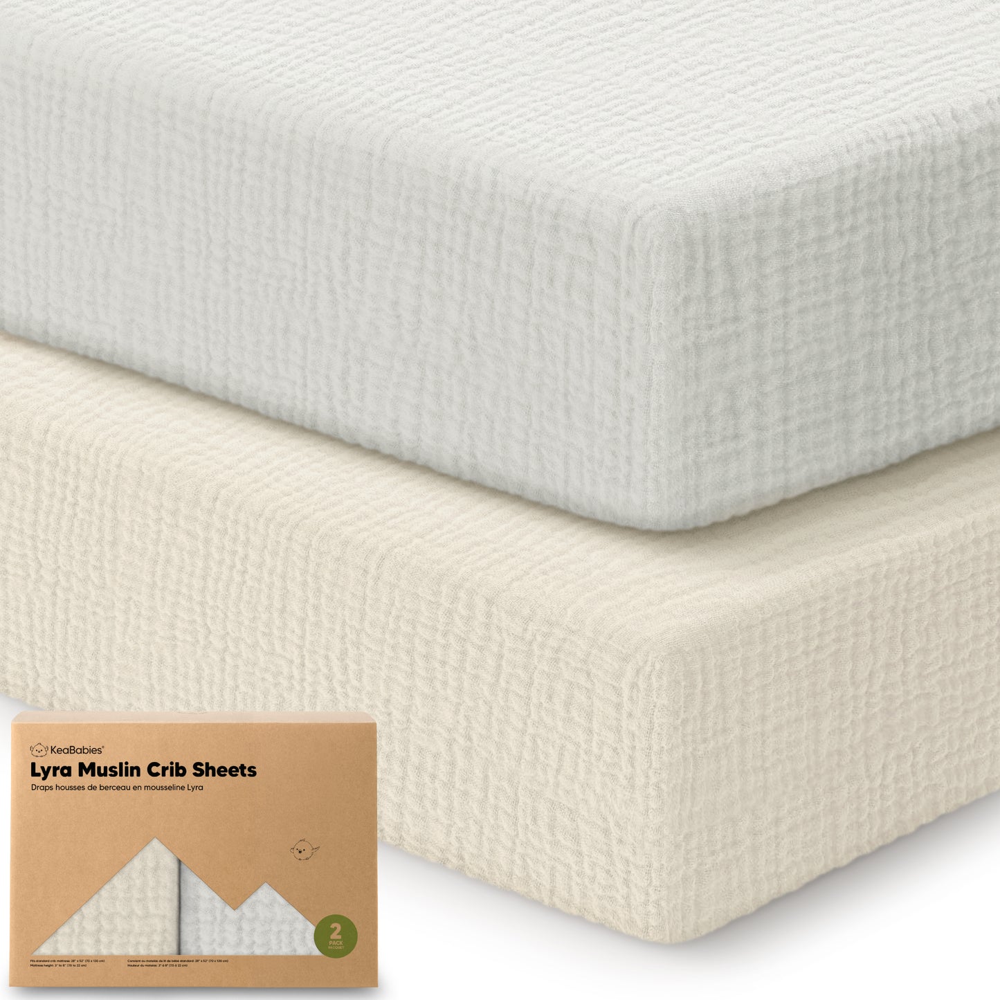 2-Pack Lyra Muslin Crib Sheets 32341461696698