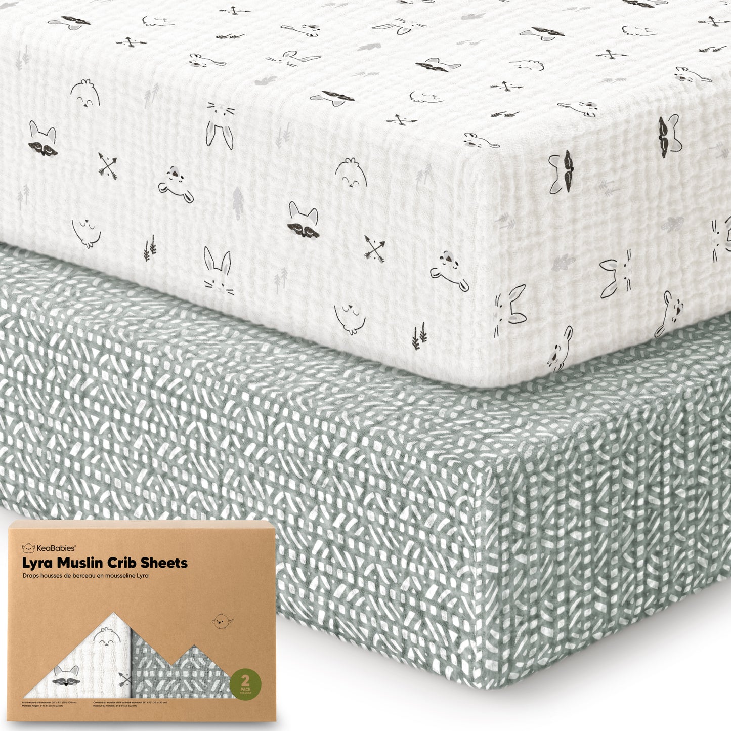 2-Pack Lyra Muslin Crib Sheets 32341462712506