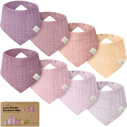 8-Pack Lumi Muslin Bandana Bibs 32356903125178