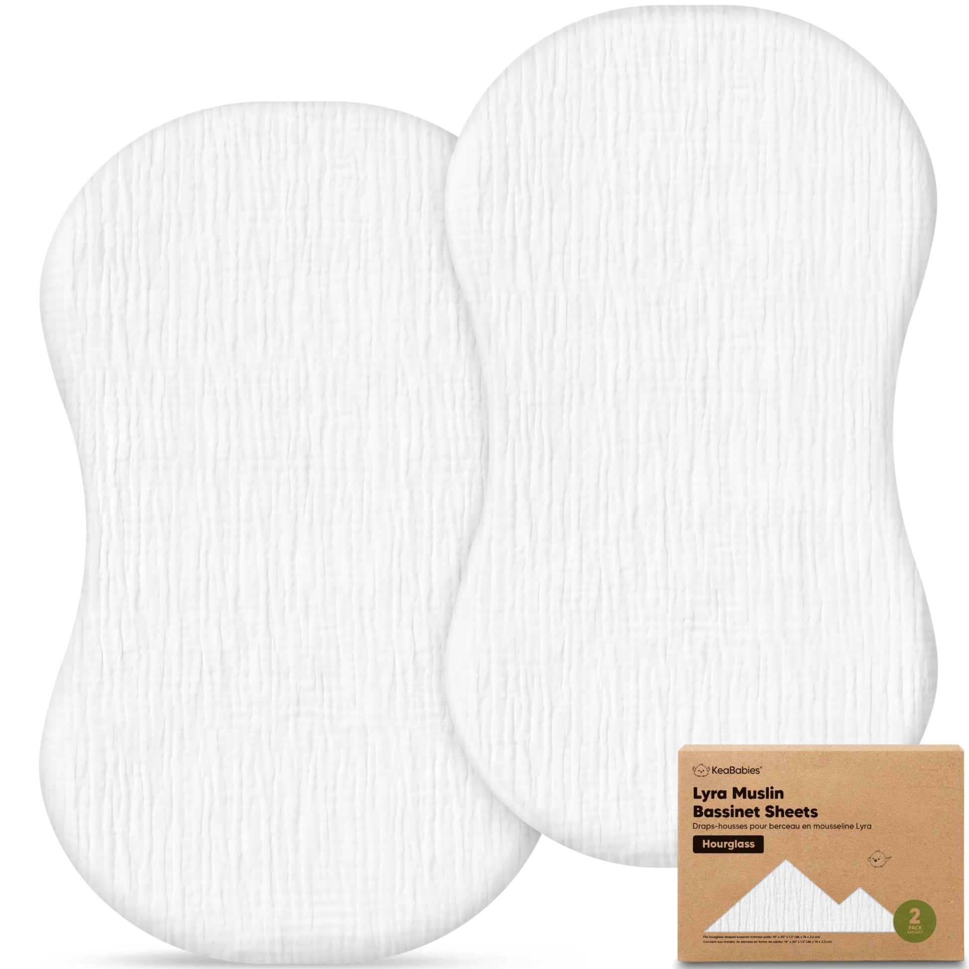 2-Pack Lyra Muslin Bassinet Sheets 32599160750266