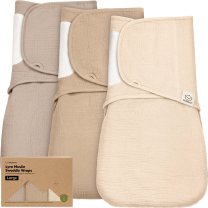 3-Pack Lyra Muslin Swaddle Wraps 32539722285242