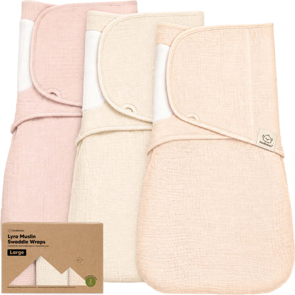 3-Pack Lyra Muslin Swaddle Wraps 32635739209914