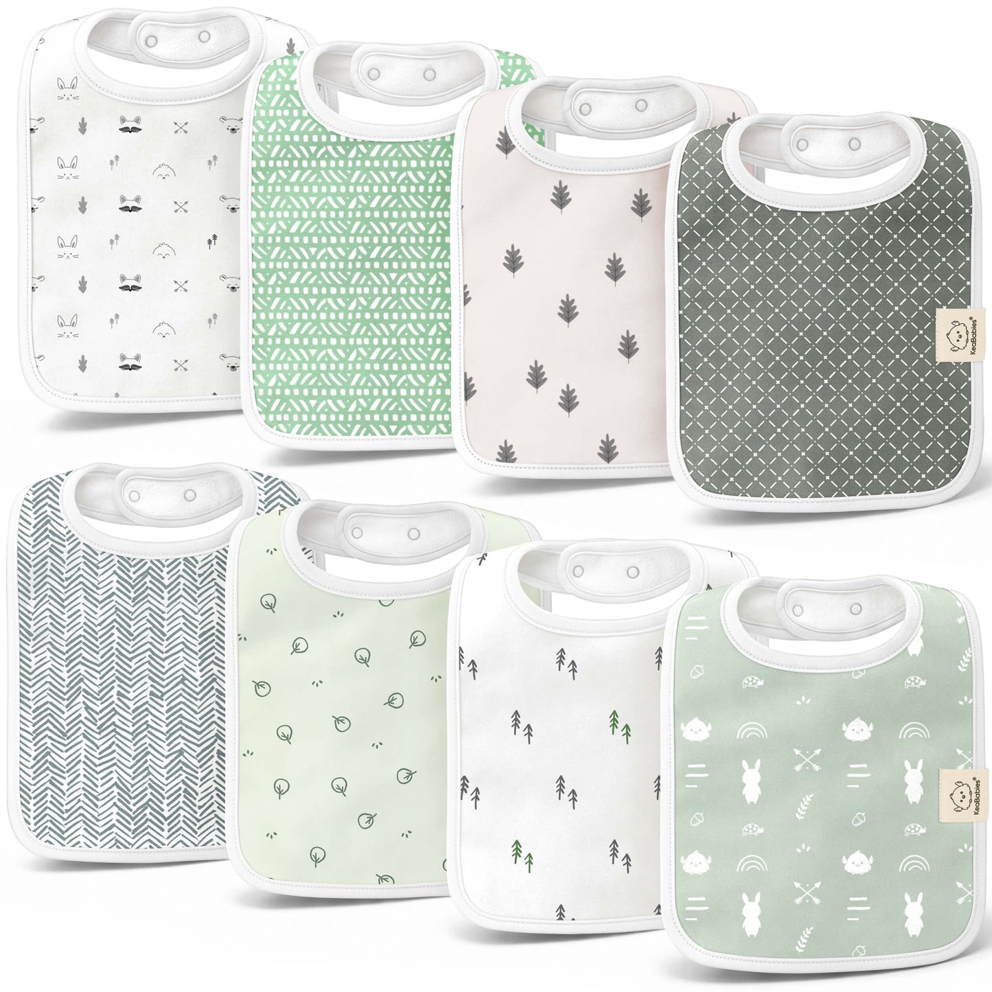 8-Pack Coast Drool Bibs 32992762331322