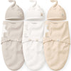 3-Pack Soothe Swaddle Wraps with Knot Hats