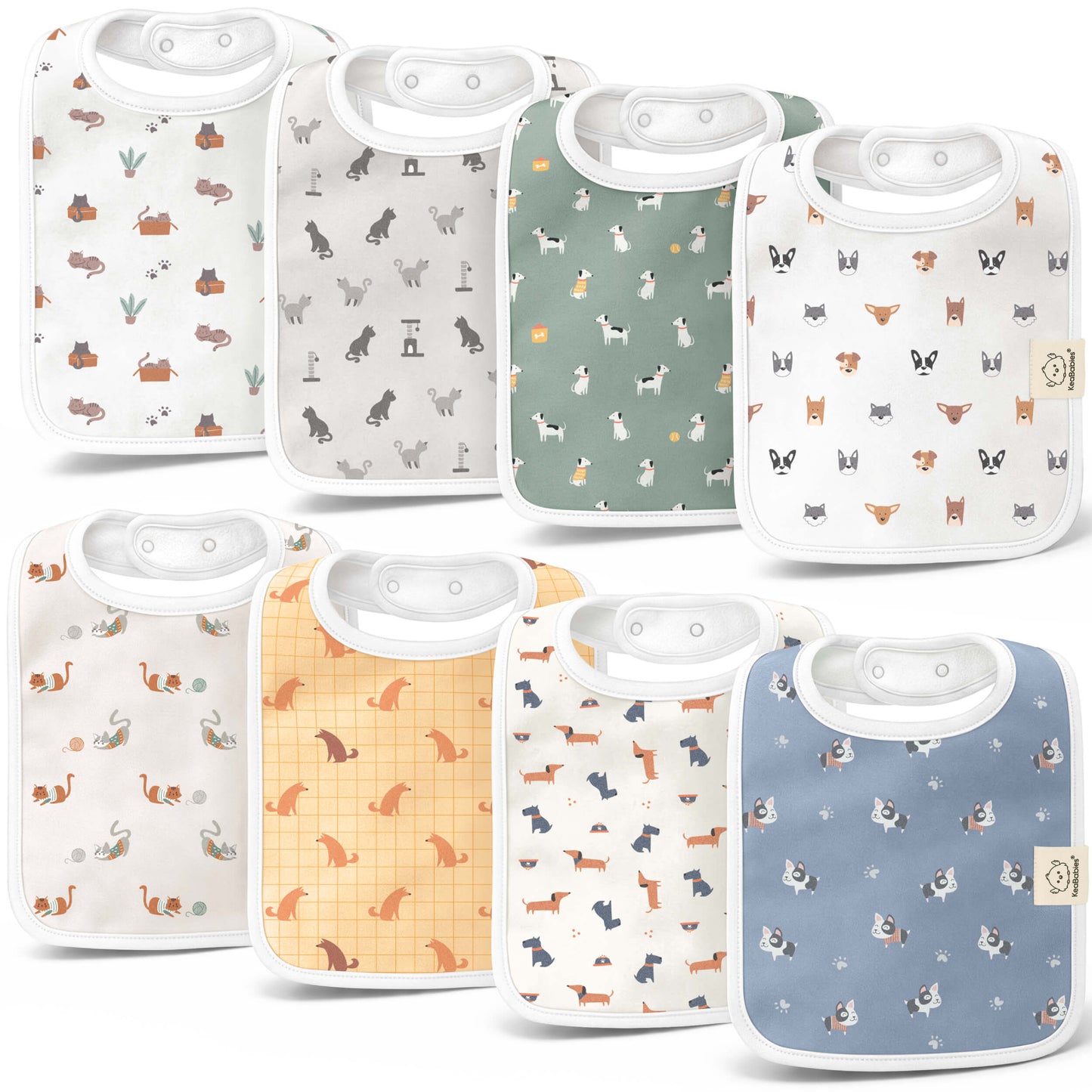 8-Pack Coast Drool Bibs 32992806305978