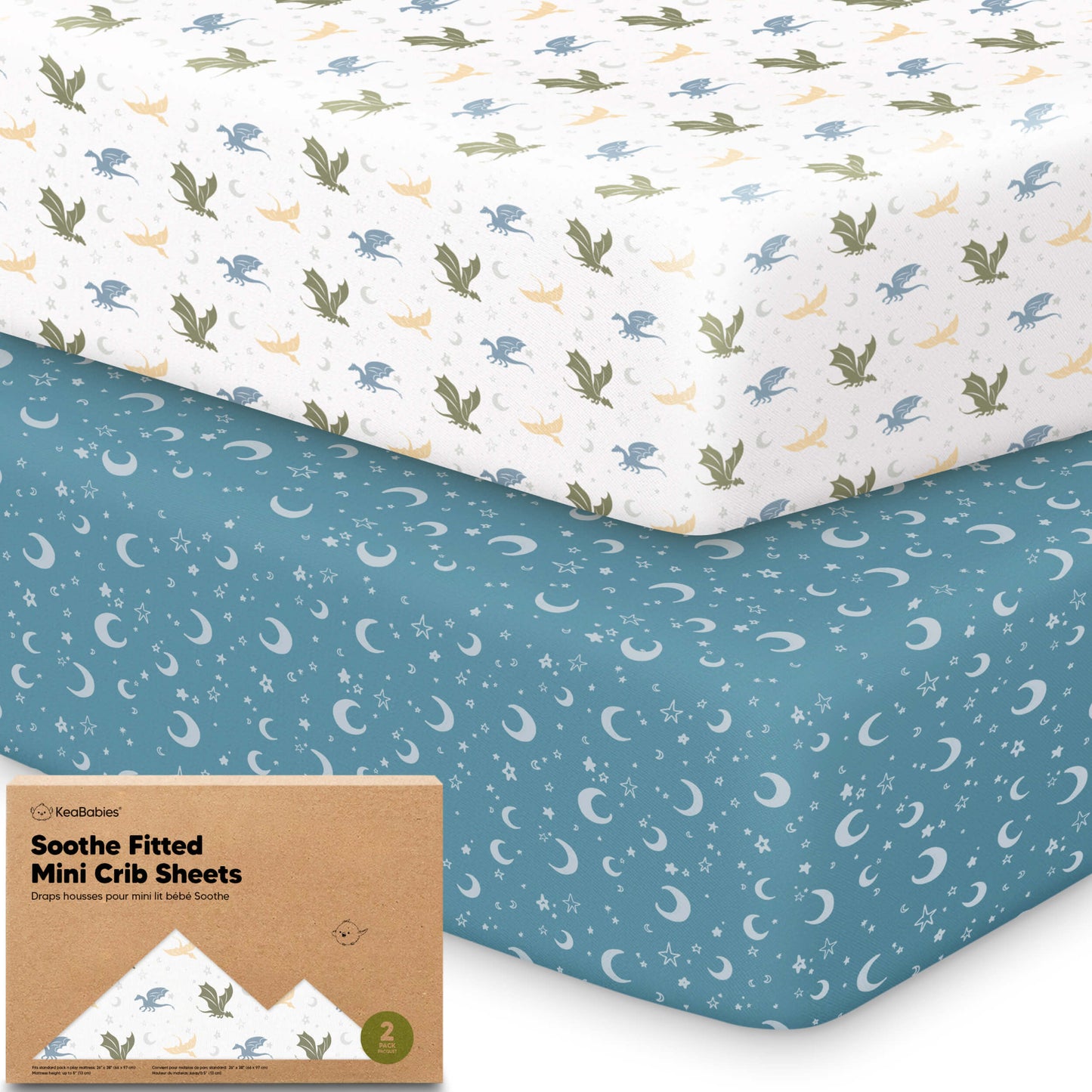 Soothe Fitted Mini Crib Sheet 33589317370042