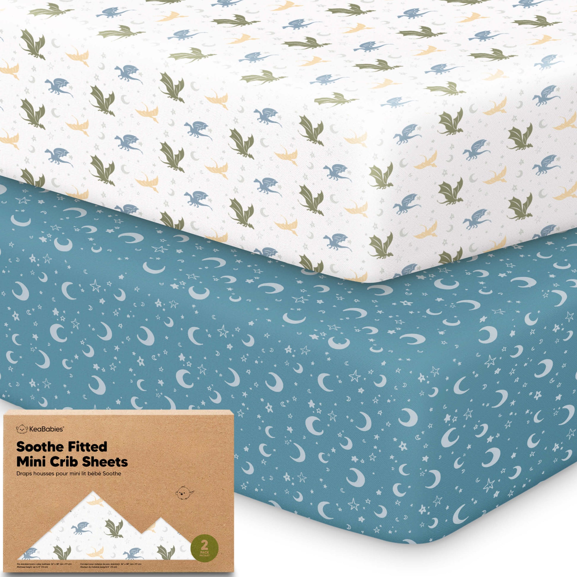 Soothe Fitted Mini Crib Sheet 33589317370042