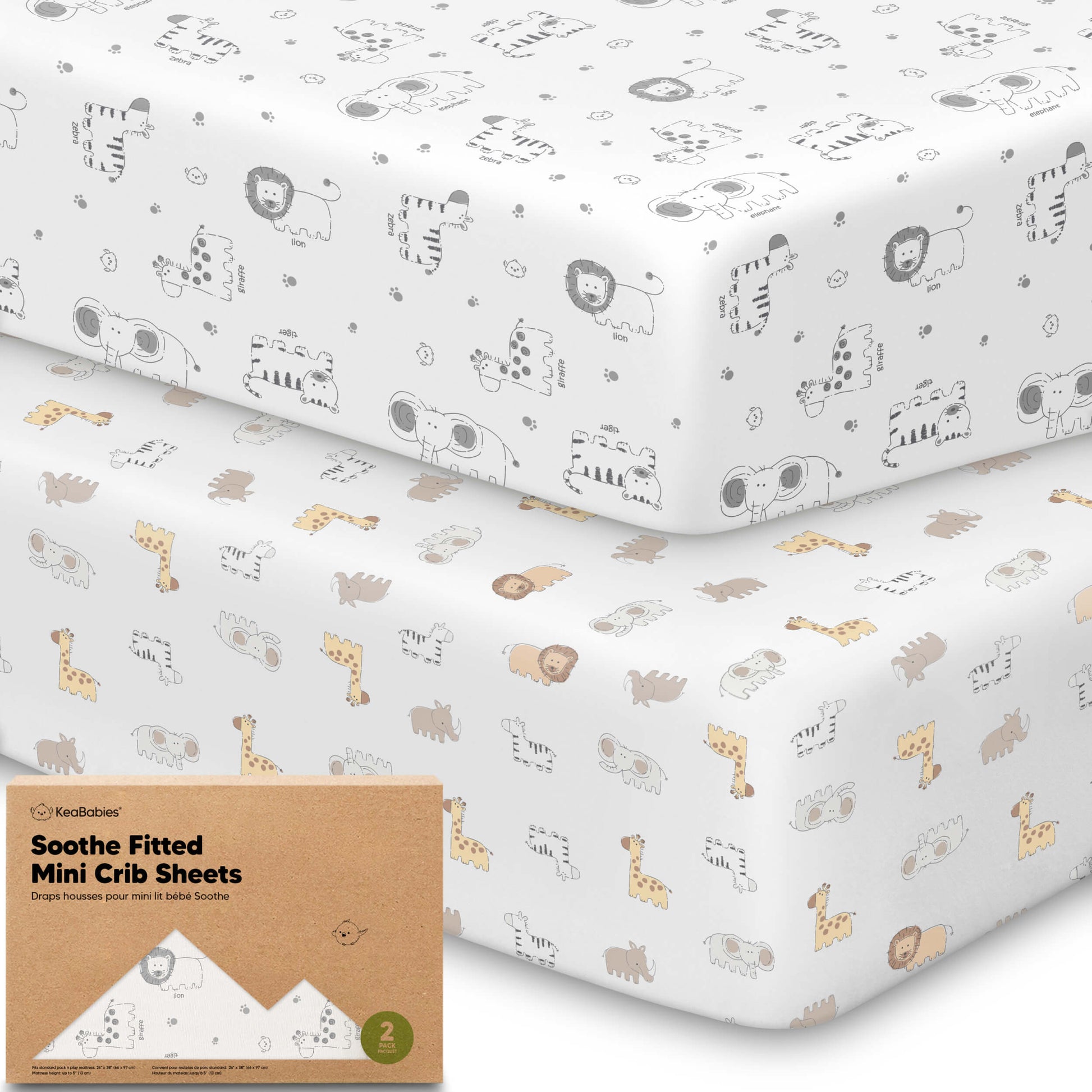 Soothe Fitted Mini Crib Sheet 33589216018618