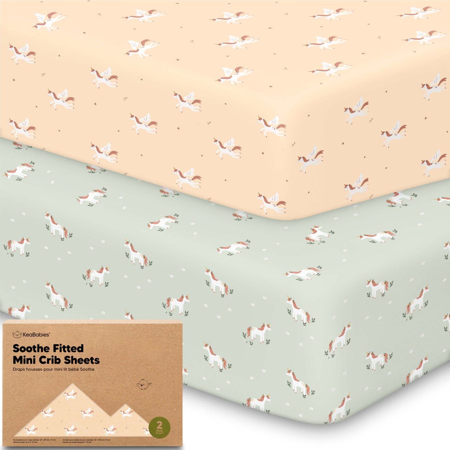 Soothe Fitted Mini Crib Sheet 33589449556154