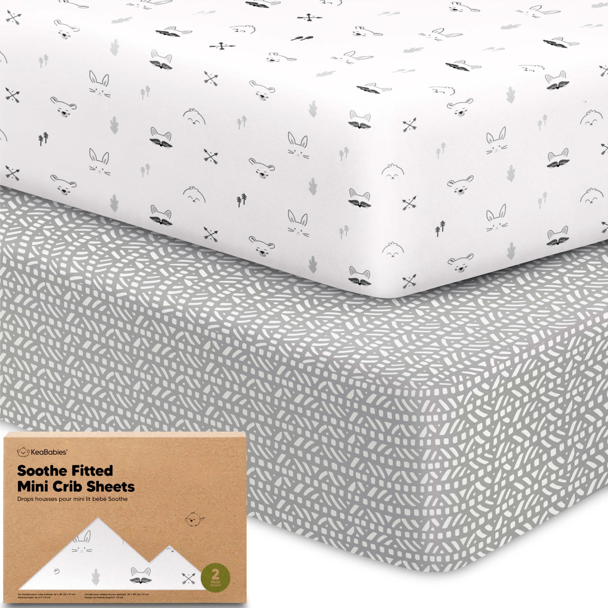 Soothe Fitted Mini Crib Sheet 33589479080122