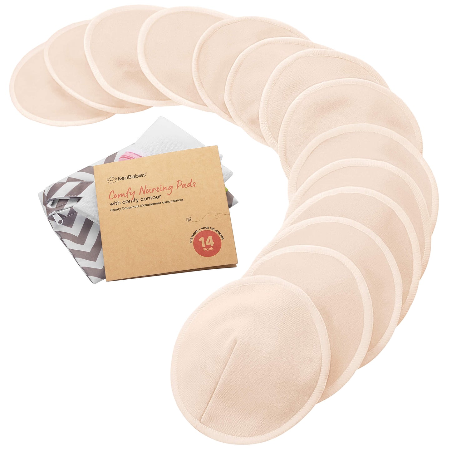 14-Pack Comfy Nursing Pads (Bare Beige) 33832728625338