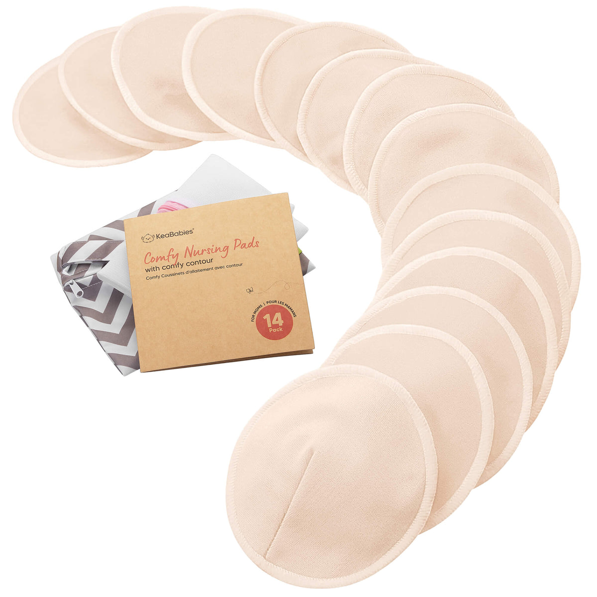 14-Pack Comfy Nursing Pads (Bare Beige) 33832728625338