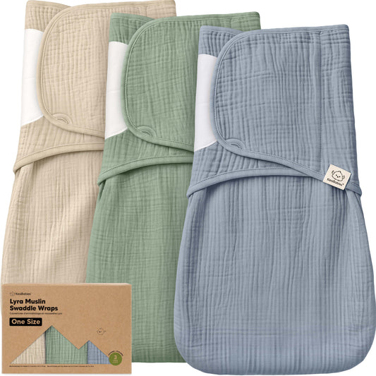 3-Pack Lyra Muslin Swaddle Wraps