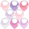 8-Pack Organic Bandana Bibs (Girl)
